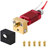 Creality Ender 3 Hotend- Extrusor de 1-75 mm montado- boquilla de 0-4 mm- juego de bloque de calor de aluminio con 5…